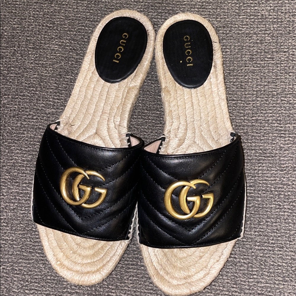 Gucci Black and Gold Women's Shoes